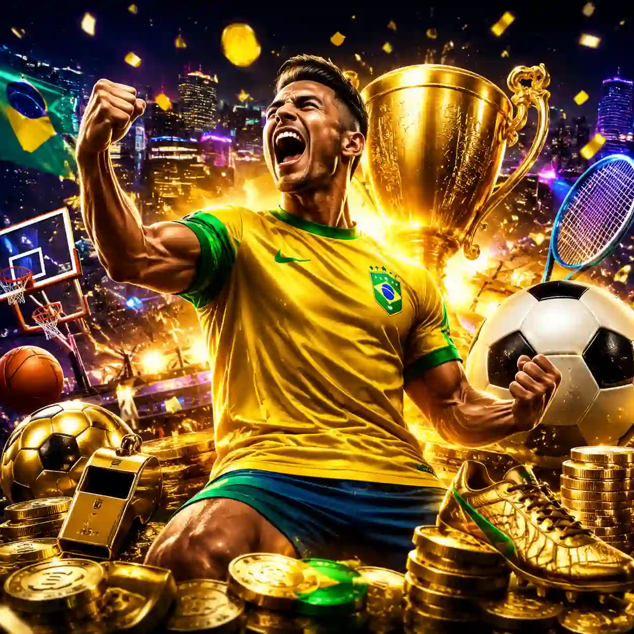Estádio e placar para apostas esportivas
